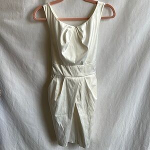 Love Tease ivory satin-look dress, size 7